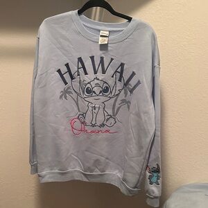 Disney Light Blue Stitch Crew Neck Sweater